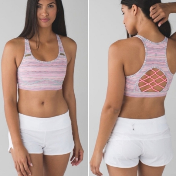 LULULEMON Sweaty Or Not Bra II Cyber Stripe 2 - Picture 4 of 13